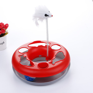 Manufacturer <strong>Wholesale</strong> Multi Colors Round pp Cat Turntable <strong>Toy</strong> with <strong>Bird</strong> - Product Image 2