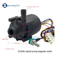 Pompa Pendingin Air Casing Komputer Water Cooling King SC600 Sirkulasi Senyap 12V DC Kontrol Kecepatan 2 Thread G1/4 Cina