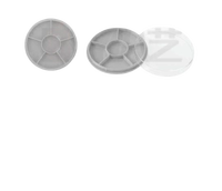 Palette de Correcteurs en Plastique ABS 15g, 4 Couleurs, Boîte Ronde à 4 Compartiments pour Poudre Libre, Emballage Maquillage – Vente en Gros