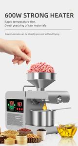 Machine avancée de fabrication d'huile de tournesol en acier inoxydable 304, presse à huile domestique entièrement automatique, pressage à froid et à chaud pour une alimentation saine - Product Image 6