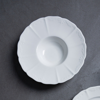 Assiettes vintage en porcelaine blanche personnalisées, 9,75 pouces, pour pâtes, pour restaurants, compatibles lave-vaisselle