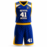 Tenue de basketball personnalisée, ensemble de maillots et shorts de basketball réversibles, sublimation, maillots et shorts d'équipe