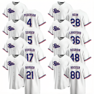 Maillots de baseball personnalisés pour hommes 2025 – Tenues respirantes brodées et cousues, grandes tailles, avec logo blanc – Collection Texas Home - Product Image 1