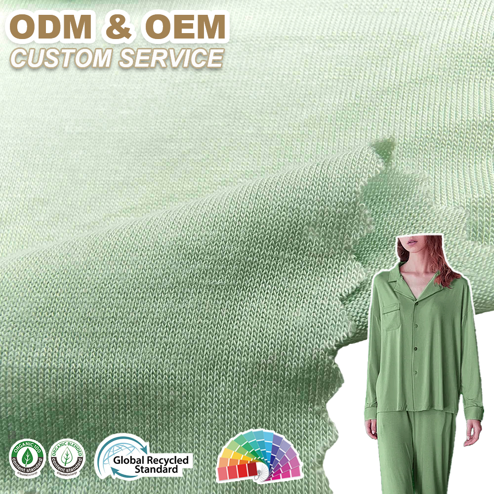 100% Bamboo Fiber Knitted Jersey Fabric Soft Stretch Lightweight 130gsm Natural Healthy High Quality GRS/OCS Certified Girls
