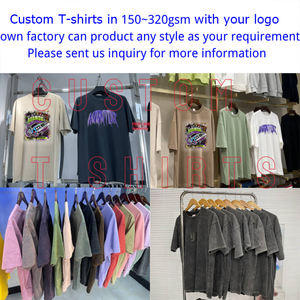 Top Quality Heavy Cotton Acid Wash <strong>T</strong>-<strong>shirt</strong> 240 Gsm 280g Custom Thick Collar Oversized Vintage Wash Tshirt Manufacturer <strong>T</strong> <strong>Shirt</strong> - Product Image 2