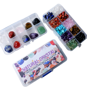 RUNYANGSHI Vente en gros de pierres naturelles roulées, ensemble de copeaux de cristal, boîte de minéraux, ornement, collection sur le thème de l'amour, guérison Reiki, décoration - Product Image 1