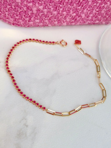 Xinfly Solid 18K Gold <b>Ruby</b> <b>Bracelet</b> Low MOQ 1pc Ready to Ship Everyday Wear Fine Jewelry for Women - Product Image 1