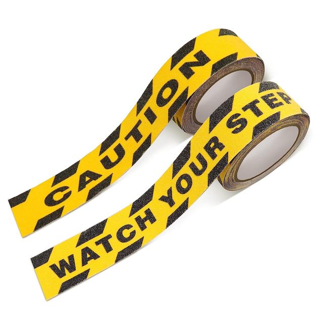Custom Printed Black/Yellow Anti-Slip Traction Tape Decorative Stairs Steps Warning Tape for Enhanced Safety
