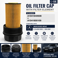 Tapa de Filtro de Aceite de Motor de Calidad Original con Papel de Filtro para Mercedes-Benz W202 93-00 OE A1041840608+ A1041800109