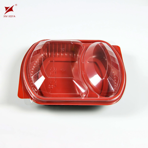 Boîte alimentaire en plastique avec compartiments, compatible micro-ondes, pour emporter - Product Image 1