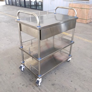 รถเข็นอุปกรณ์สแตนเลส Tatsuichi 650x450x800 มม. รถเข็นเสริมสวยหลายชั้น - Product Image 1