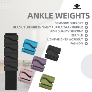 ชุดอุปกรณ์พิลาทิสสำหรับออกกำลังกายที่บ้าน ปรับน้ำหนักได้ เป็นมิตรกับสิ่งแวดล้อม น้ำหนัก 1 ปอนด์ 2 ปอนด์  น้ำหนักถ่วงข้อเท้าและข้อมือรูปทรงสี่เหลี่ยมผืนผ้า บรรจุด้วยซิลิโคนและเหล็ก - Product Image 1