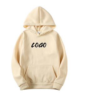Sweat-shirt à capuche pour homme avec cordon de serrage assorti, imprimé lettres décontracté, logo sur le devant, 100% coton French Terry, vêtements d'automne - Product Image 1