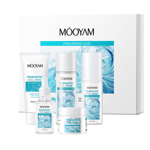 Hyaluronic Acid <strong>Centella</strong> Skincare <strong>Set</strong> Box With 120ml Toner 30ml Serum 50g Cream 100g Lotion 100g Cleanser MOOYAM Skincare <strong>Set</strong> - Product Image 1