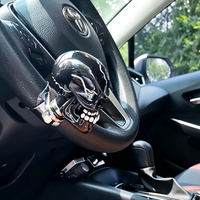 Bouton de Volant en Résine en Forme de Crâne, Aide au Volant Universelle, Poignée d'Assistance, Accessoire de Personnalisation Intérieure Automobile
