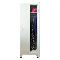 Armoire de rangement métallique en acier à prix de gros pour travailleurs, 2 portes, mobilier de chambre, Almirah