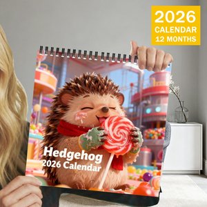 Calendrier <span class=keywords><strong>de</strong></span> bureau et mural personnalisé OEM ODM avec logo hérisson 2027, reliure spirale, image <span class=keywords><strong>de</strong></span> dessin animé en couleur, faible MOQ, cadeau promotionnel - Product Image 5