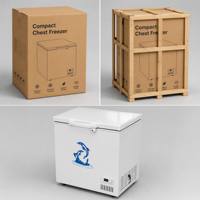 Lemari Pendingin Dada Kompak Satu Pintu, Freezer Putih, Manual Defrost, OEM ODM Grosir Partai Besar untuk Dapur Rumah