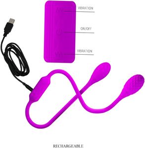 Vibrateur double tête et double stimulation du point G, en silicone, pour stimulation anale et de la prostate, jouet sexuel pour femmes et lesbiennes - Product Image 3