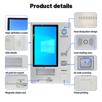 Terminal de Pago POS con Pantalla Táctil de 21.5 Pulgadas para Montaje en Pared, con Escaneo de Códigos QR y NFC, Kiosco de Autoservicio con Impresora de Tickets y SDK