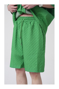 Ensemble de shorts pour hommes, tendance estivale, surdimensionné, avec logo personnalisé, imprimé, motif, blanc - Product Image 6