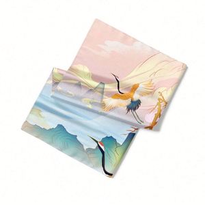 ผ้าพันคอผ้าไหมสำหรับผู้หญิงผ้าพันคอผ้าไหมนุ่มผ้าพันคอผ้าไหมที่กำหนดเองพร้อมโลโก้อุปกรณ์เสริมหรูหราสำหรับการเดินทางอินฟลูเอนเซอร์แฟชั่น - Product Image 5