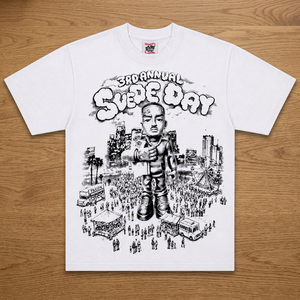 T-shirt pour homme de la 3ème édition du Suede Day, à manches courtes, imprimé, décontracté, blanc, en jersey, coupe classique, col rond - Product Image 2