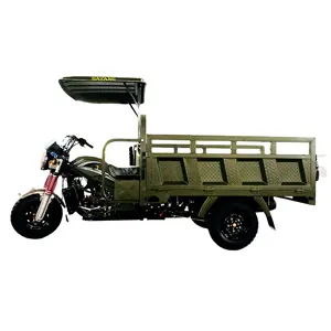高品质300cc摩托车三轮车3轮货物成人汽车绿色车身弹簧钢箱架动力电池发动机板