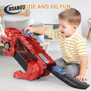 Juguete de Coche Transformable de Dinosaurio para Niños con Pista de Carreras en la Cola y 6 Mini Coches - Product Image 4