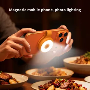 Mini Luce di Riempimento Magnetica Universale in Silicone, Specchio Selfie Posteriore, Lampada Ausiliaria per Fotografia, Luce Magnetica a Colori Freddi e Caldi - Product Image 3