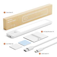 Lampe LED rechargeable à détecteur de mouvement, moderne, à intensité variable, pour armoire intérieure, installation magnétique adhésive pour cuisine, escalier, lecture
