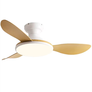 Ventilador de Techo Moderno para el Hogar con Luz LED de 35 Pulgadas, Diseño Ajustable de 3 Aspas, Estilo Americano, Control Remoto, Cuerpo de Lámpara de Hierro - Product Image 1