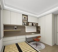 Ensemble de chambre d'enfant personnalisable de luxe moderne avec lit, armoire, bureau et bibliothèque - Conception en bois idéale pour appartement