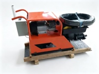 Mesin Semprot Mortar Portabel Motor 7.5kw Hopper 80L Penyemprot Pasir Semen untuk Aplikasi Dinding Interior