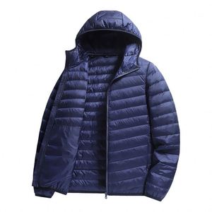Parka d'hiver noire pour homme avec capuche - Doudoune chaude et légère avec fermeture éclair et bordure côtelée - Product Image 1