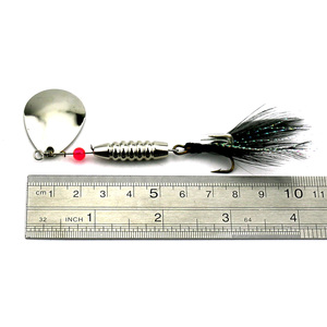 Leurre de pêche artificiel en métal de 7,7 cm et 11 g, spinnerbait et cuillère de pêche pour la pêche au bar, au brochet, à la truite, à la perche, au zander et au crappie - Product Image 2