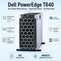 Server Dell T640 5U Tower Dual Socket 24 DIMM DDR4 PCIe 3.0 NVMe untuk Virtualisasi, Analitik Database, Imaging, SDS, VDI