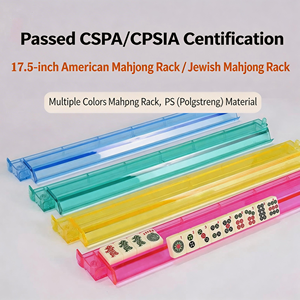 Regla de Mahjong Estilo Americano Yusheng 2 en 1, Regla Medidora con Soporte y Varilla de Empuje de 17.5 Pulgadas (44.7cm) para Entretenimiento en Casinos - Product Image 1