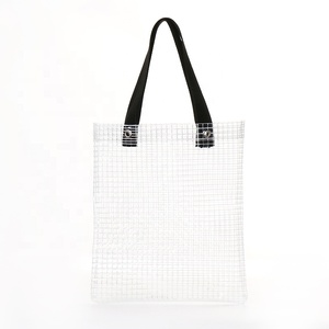 Hot sale waterproof selling clear pvc plastic make up packaging transparent tote bags for woman
