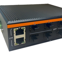 Switch Ethernet industriel 10 ports, 8 Gigabit SFP Fibre, 2 Gigabit RJ45, gestion WEB, ERPS, VLAN, QoS, rail DIN, DC12-57V