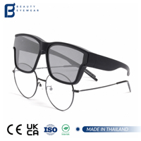 Nouvel Arrivage – Porte-lunettes de soleil surdimensionné carré élégant de haute qualité avec verres foncés pour usage quotidien
