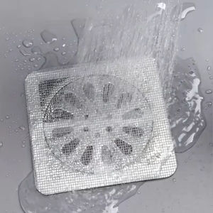 10 pegatinas de filtro de pelo para inodoro, 10*10cm a prueba de insectos y bloqueos - Product Image 3