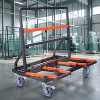 Carretilla Plegable Reforzada para Paneles de Yeso con Capacidad de 2200 Libras, Vehículo de Transporte de Materiales con Estructura en A para Vidrio