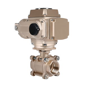 Vannes de régulation COVNA motorisées DN25 1 pouce en acier inoxydable, trois pièces, vanne à bille électrique filetée, moteur AC220V, vanne à bille - Product Image 2