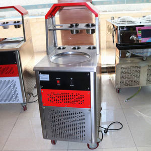 태국 상업 튀긴 아이스크림 롤/태국 단일 광장 팬 튀김 아이스크림 압연 기계 - Product Image 4