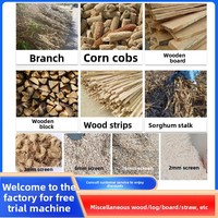 Broyeur de bois à alimentation forcée haute puissance pour copeaux de bois, sciure, bambou, branches d'arbres fruitiers, épis de maïs et paille