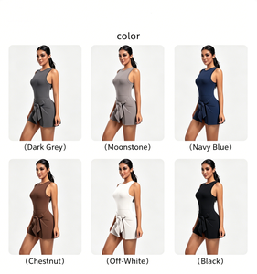 Nouvelle Robe de Tennis <span class=keywords><strong>Anti</strong></span>-Frottement, Tenue de <span class=keywords><strong>Yoga</strong></span> Une Pièce avec Débardeur Intégré, Vêtement de Fitness Respirant, Robe de Golf pour Femme - Product Image 1