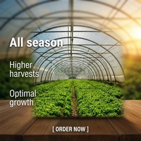 Film plastique pour serre tunnel de haute qualité à structure simple et économique pour légumes et fleurs