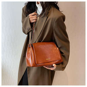 กระเป๋าหนังลายตารางเพชรปักโลโก้สั่งทำขายส่ง กระเป๋าสะพายข้างผู้หญิง กระเป๋าถือผู้หญิง - Product Image 4