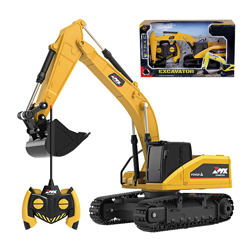 Hot Sale Remote Control Excavator Toy RC Construction Vehicles Toys Trucks With Sound For Boys